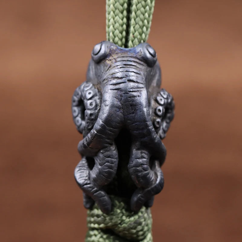 Octopus Brass Paracord Beads Lanyard Charm Dreadlock Beard Bead