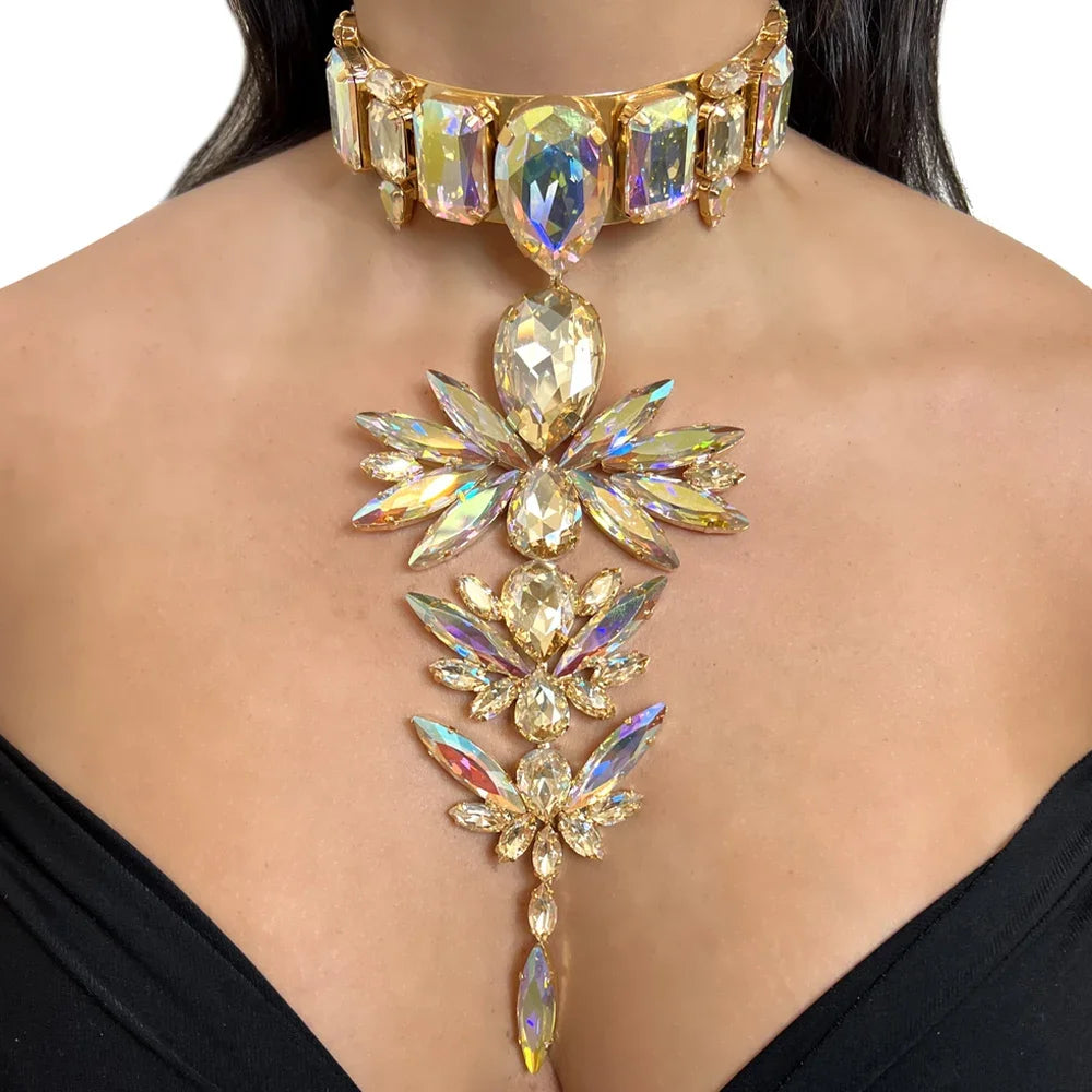 Long Pendant Exaggerated Choker Necklace Statement Jewellery