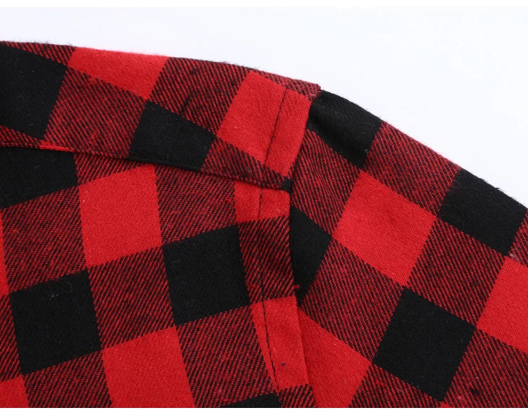 Woodsman Slim-fit Brushed Flannel Plaid Shirts 13 Colours