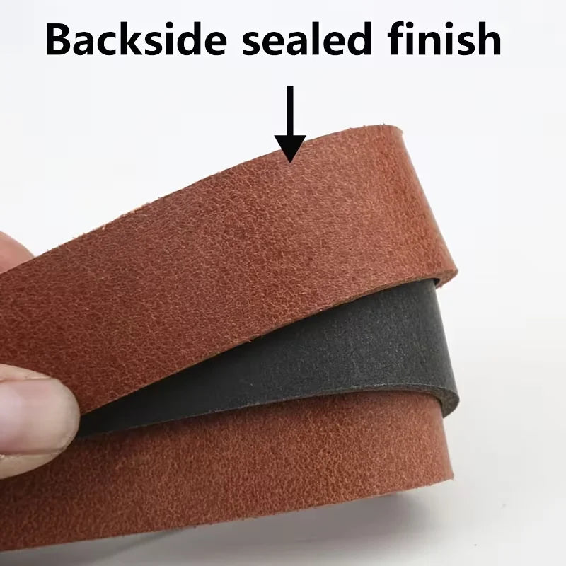 3.5mm Thick Tanned Leather Belt Strips Genuine Leather DIY Craft
