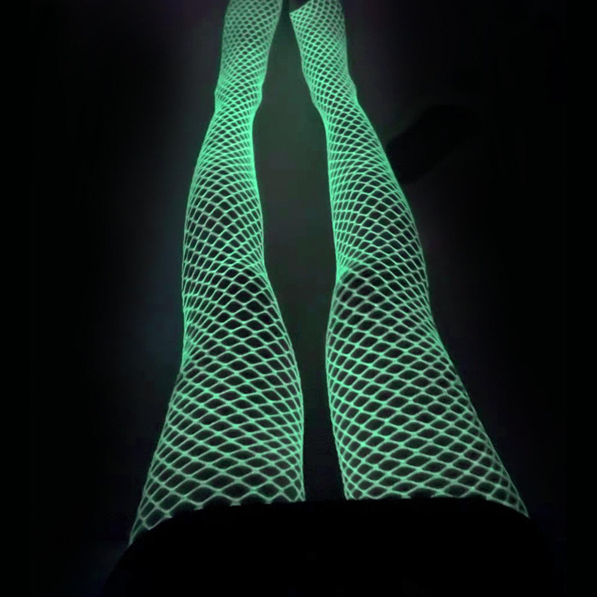 Glow in the Dark Fishnet Stockings and Body Suits
