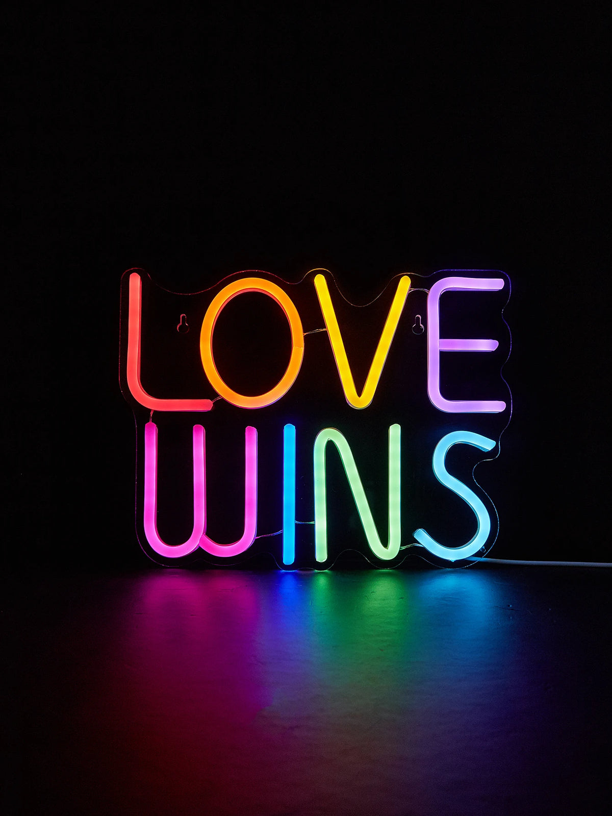 LED Neon Sign LOVE WINS USB Night Light Wall Art Decor Lamp