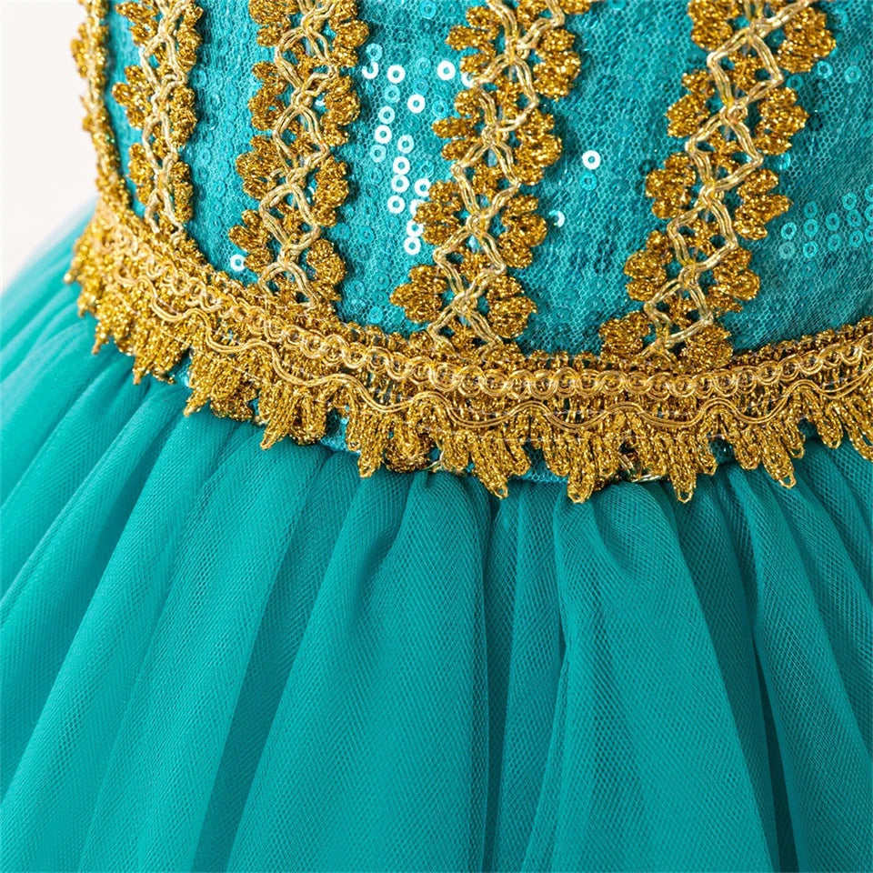 Toddler Princess Alice Belle Jasmine Mermaid Dress Baby Halloween Cosplay Costume