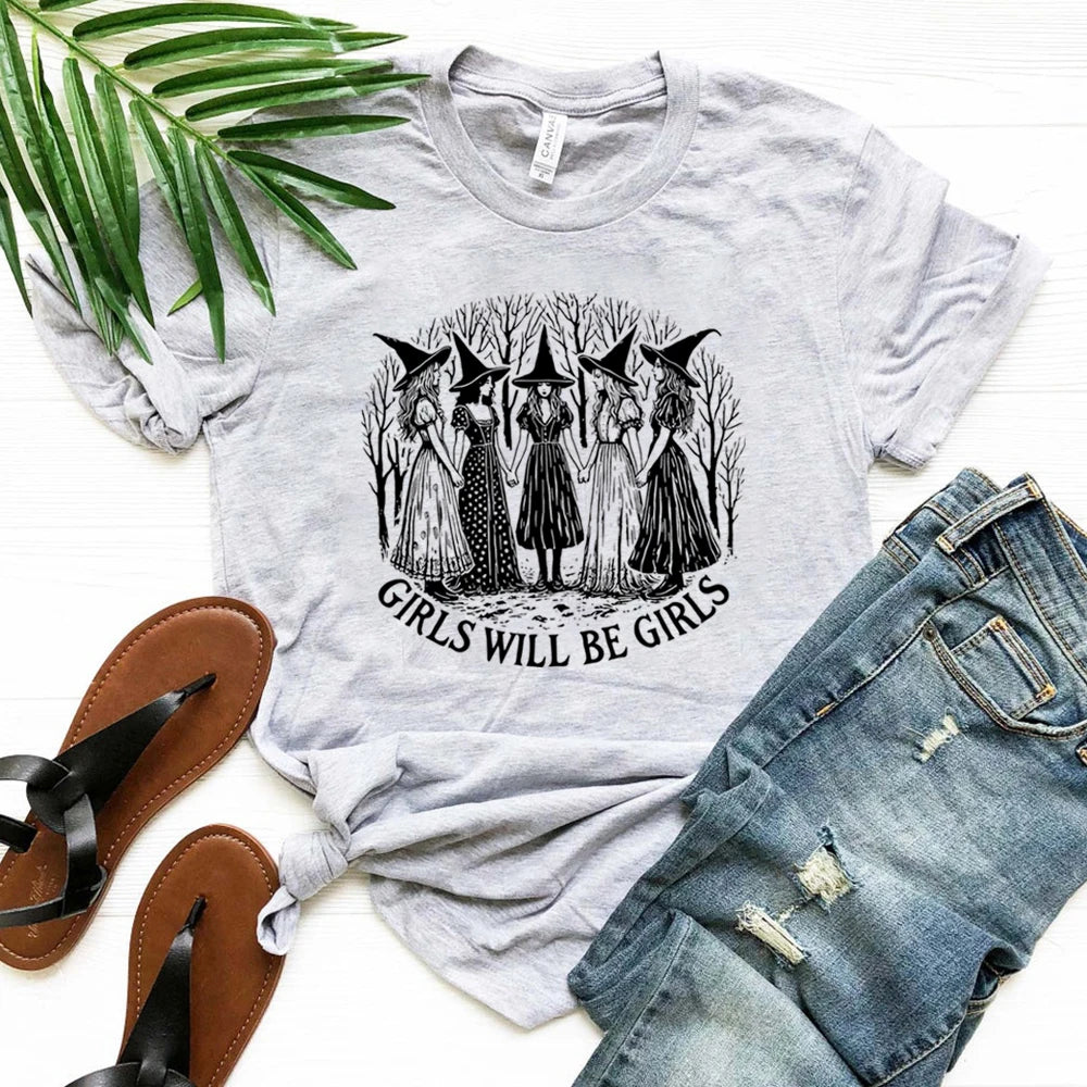 Girls Will Be Girls Witch T-Shirt