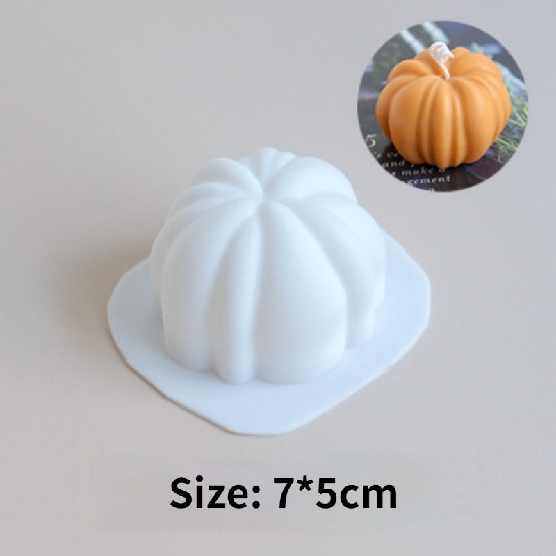 Harvest Halloween Pumpkin Pinecone Baking Soap Chocolate Candle DIY Craft Silicone Mould