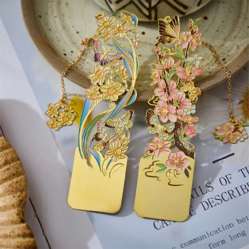 Metal Flower Bookmarks