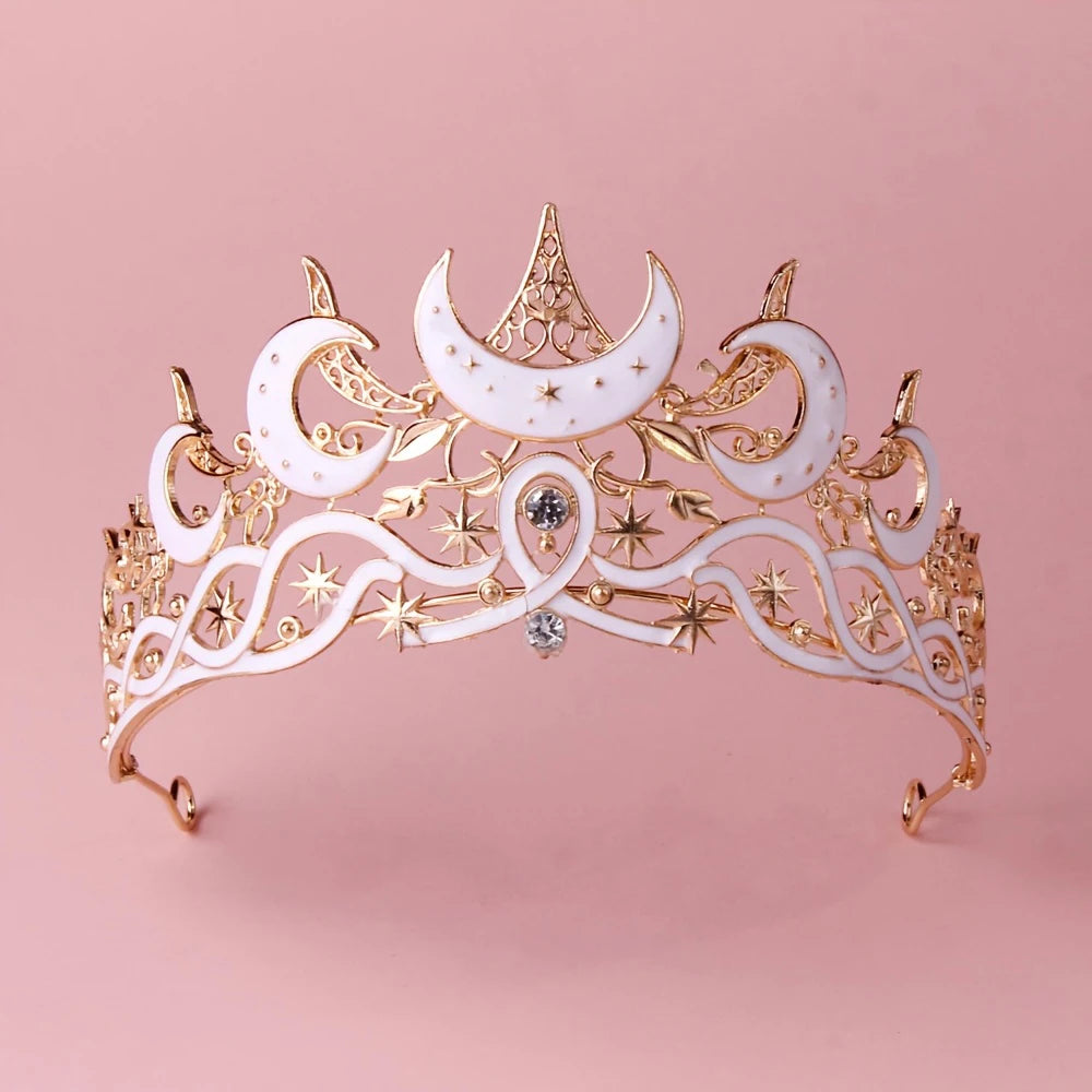 Night Court Gothic Moon Tiara Celestial Queen Crown