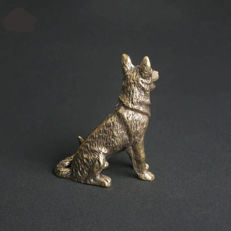 Copper Kelpie Lucky Dog Figurine Tea Pets