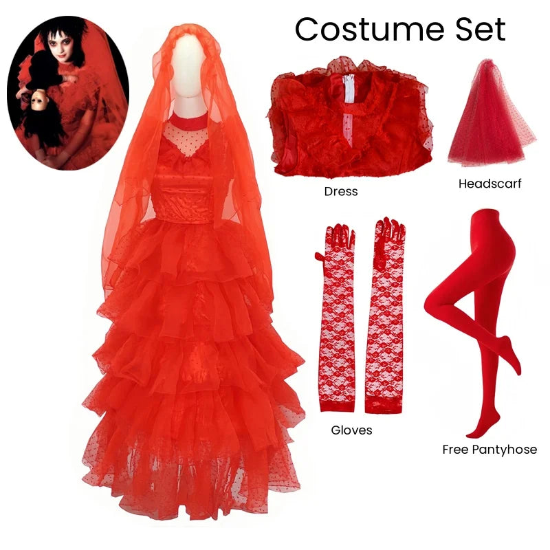 Lydia & Beetlejuice Adult Halloween Costumes