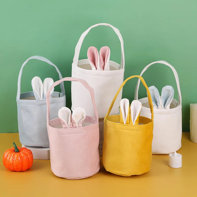 Velvety Easter Egg Hunt Rabbit Bags