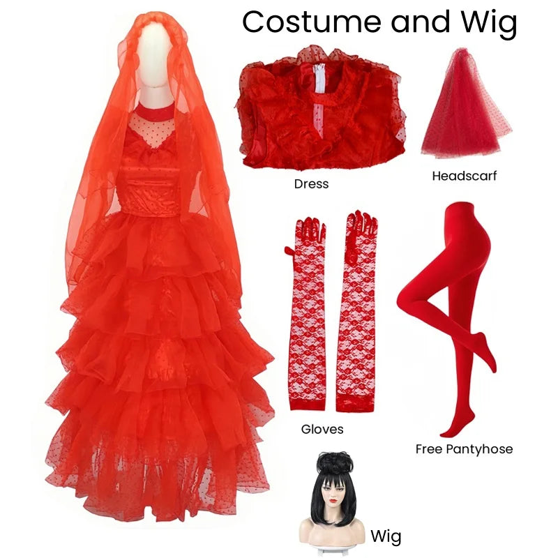 Lydia & Beetlejuice Adult Halloween Costumes