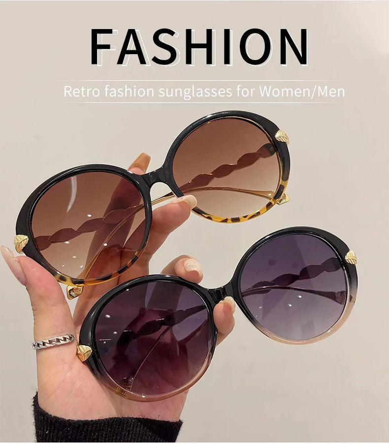 Shania's Round Sunglasses Oversized Vintage Shades