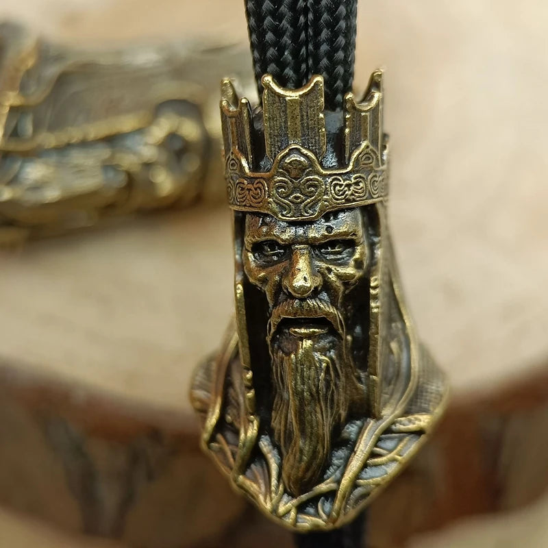 Pope Brass Paracord Bead Dreadlock Beard Beard