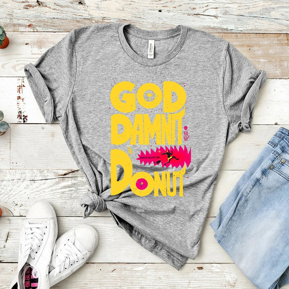 Dungeon Crawler Carl T-Shirt Goddamnit Donut Sci-Fi Book Lover Tee