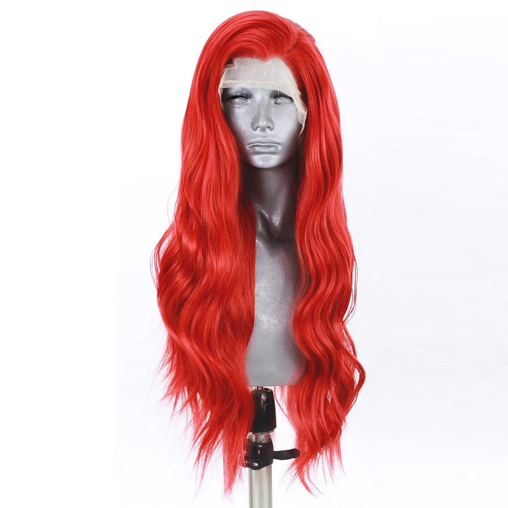 Long Soft Waves Wigs Side Part Soft Lace Front Wig Heat Resistant Fibre