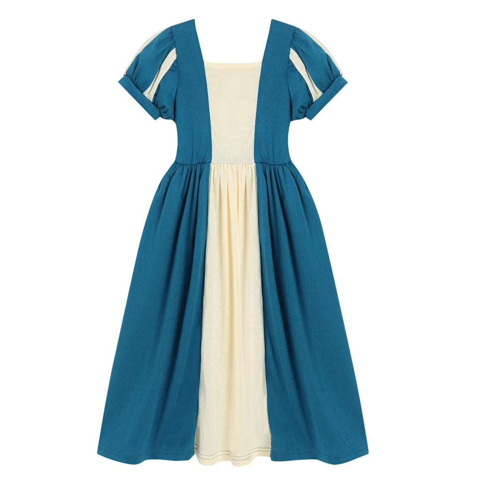 Soft Princess Dress for Girls Kids Halloween Cosplay Belle Cinderella Aurora Melinda Snow White Costume