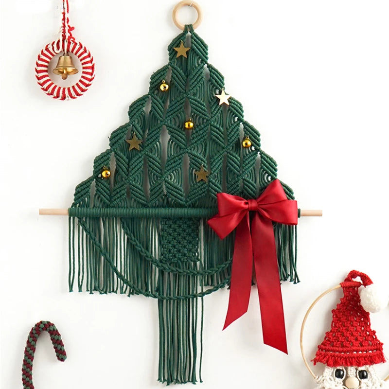 Mimi's Macrame Christmas Tree Wall Hanging Handmade Boho Decoration