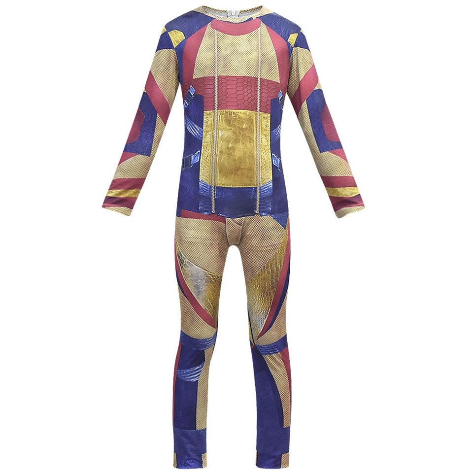 Superhero Carlos Cosplay Descendants Jumpsuit for Kids & Adults Halloween Stage Children's Book Week Costumes Boys