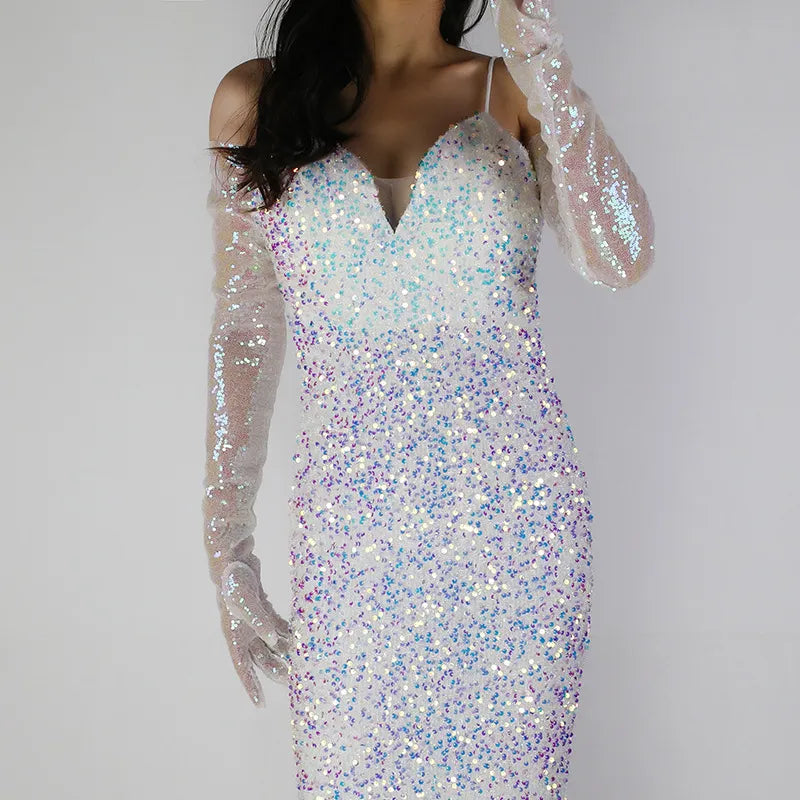 Glitter Gloves 70cm Long Gloves 26 Colours