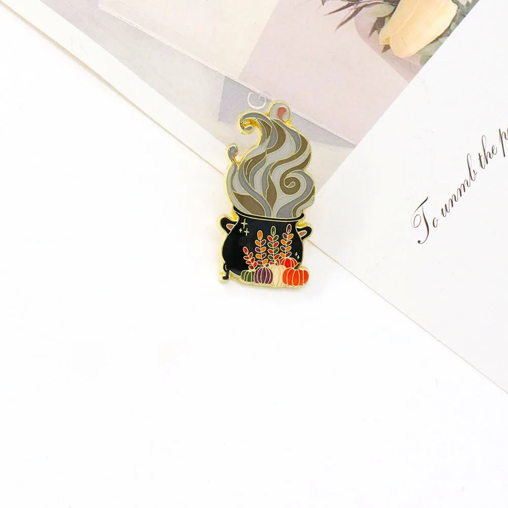 Halloween Cauldron Enamel Pin Badge Halloween Collection