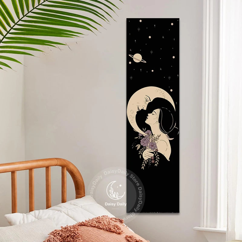 Sun Moon Lovers Wall Tapestries