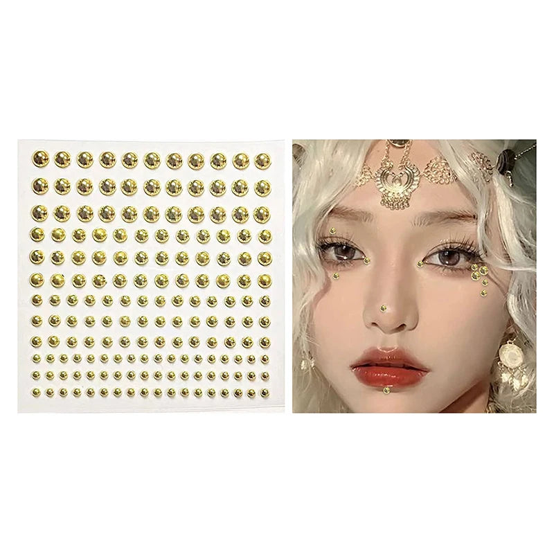 Fake Piercings Face Body Jewellery Stickers Nose Stud Self Adhesive Faux Studs
