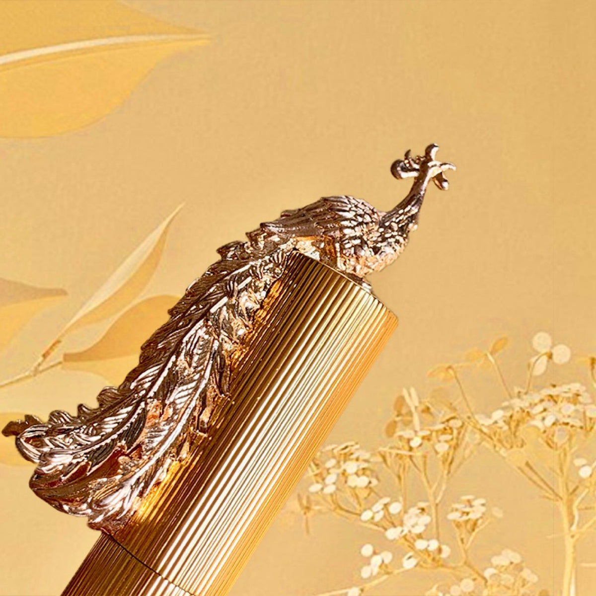 1pc Empty Lipstick Tube Metal 3D Gold Phoenix Lipstick Bottle 12.1mm DIY Makeup Packaging Lip Balm Tube