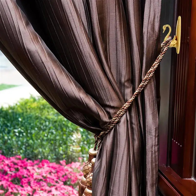 2pcs Golden Swans Curtain Tieback Hooks
