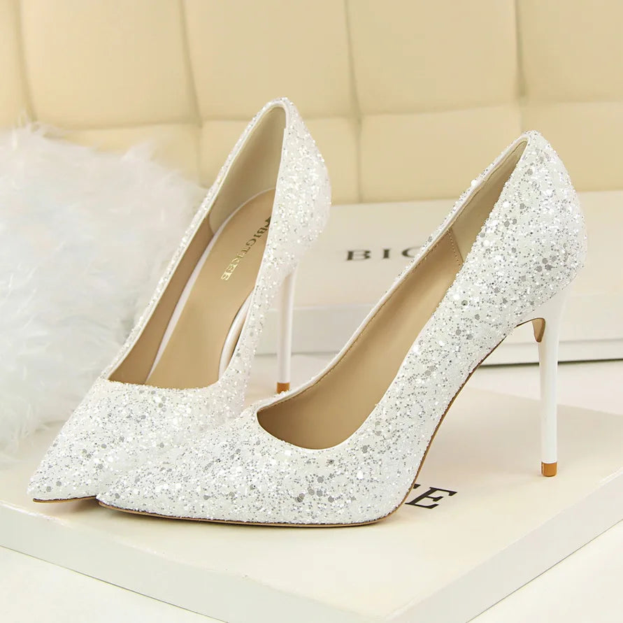 Magical Glittery High Heels in EIGHT Colours