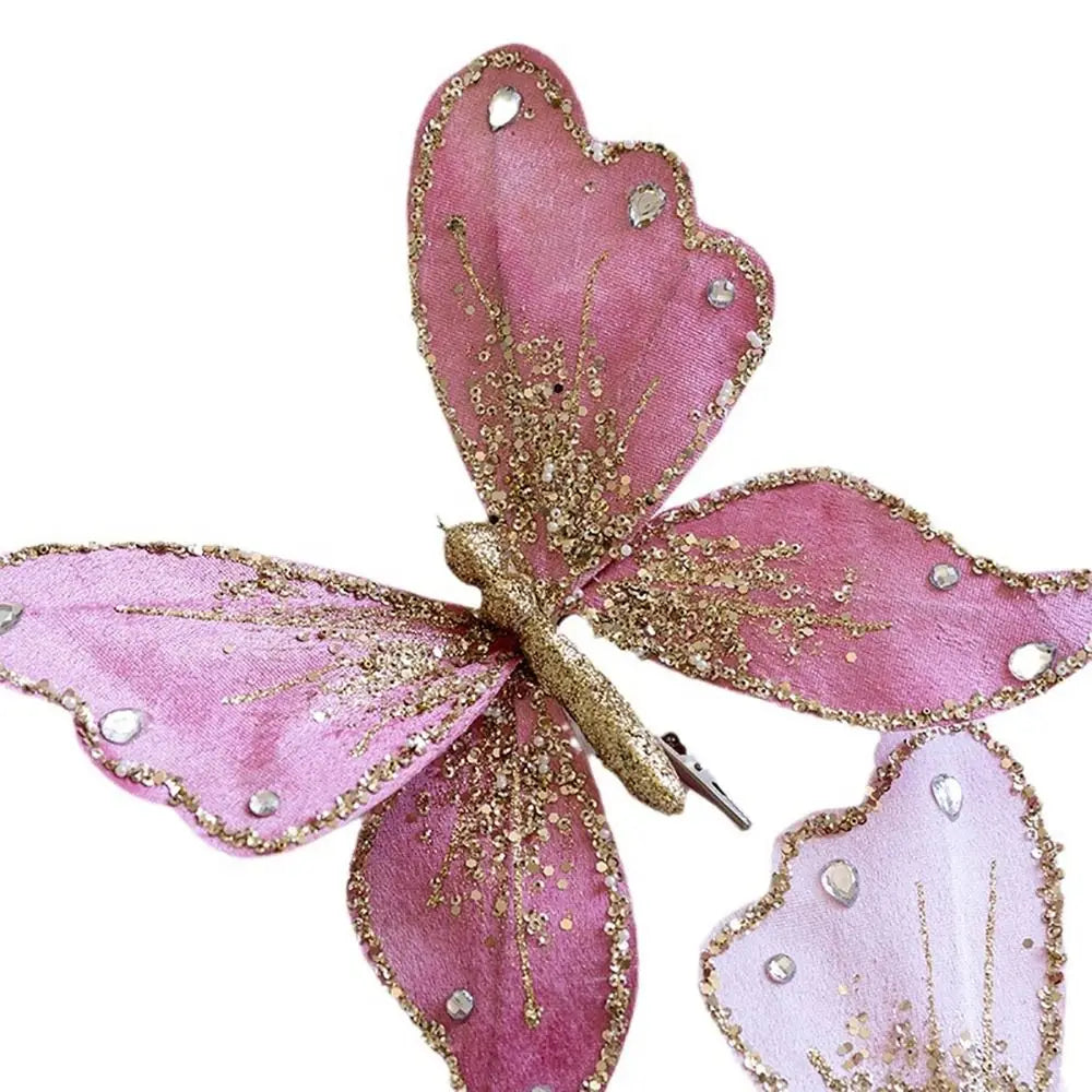 Large Glitter Butterflies Christmas Tree Decorations 25*21cm
