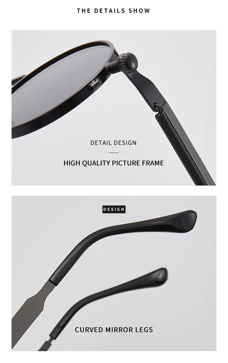 Round Metal Frame Sunglasses UV400