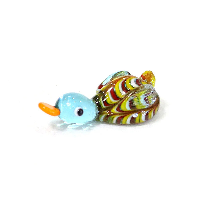Glass Duck Mini Figurines Tea Pets