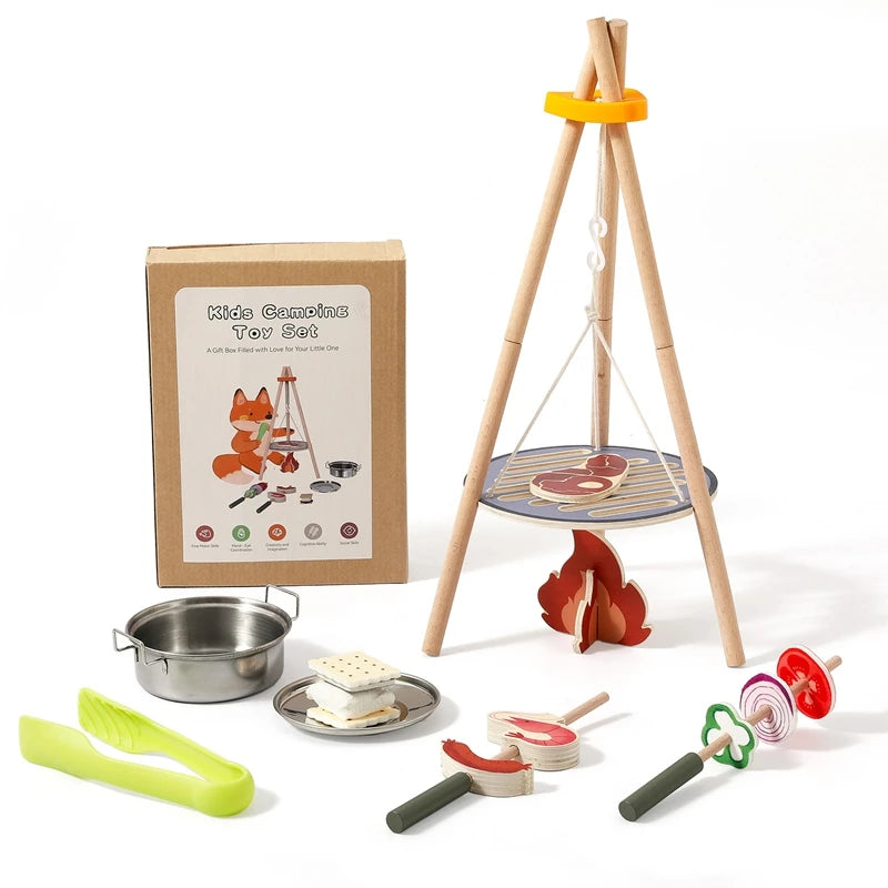 Baby Camping Barbecue Set Toy Role-Playing Camping Scene Immersive Play Gift for Children