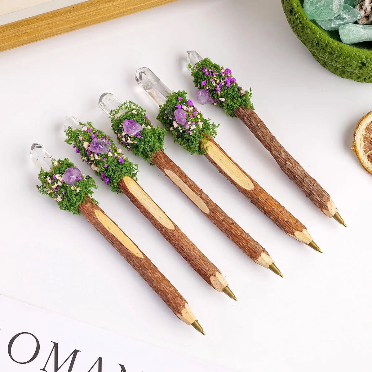 Woodland Magic Natural Crystal Stone Pen