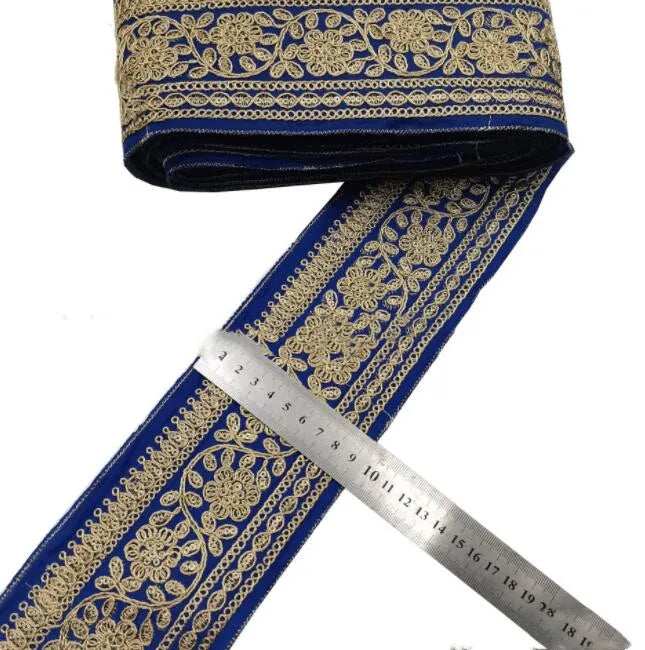 1 Yards Embroidered Rose Lace Trim Jacquard Ribbon DIY Craft Making Sewing Supplies