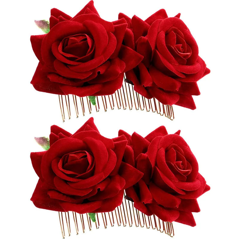 Large Flower Hair Clips Rose Fascinators