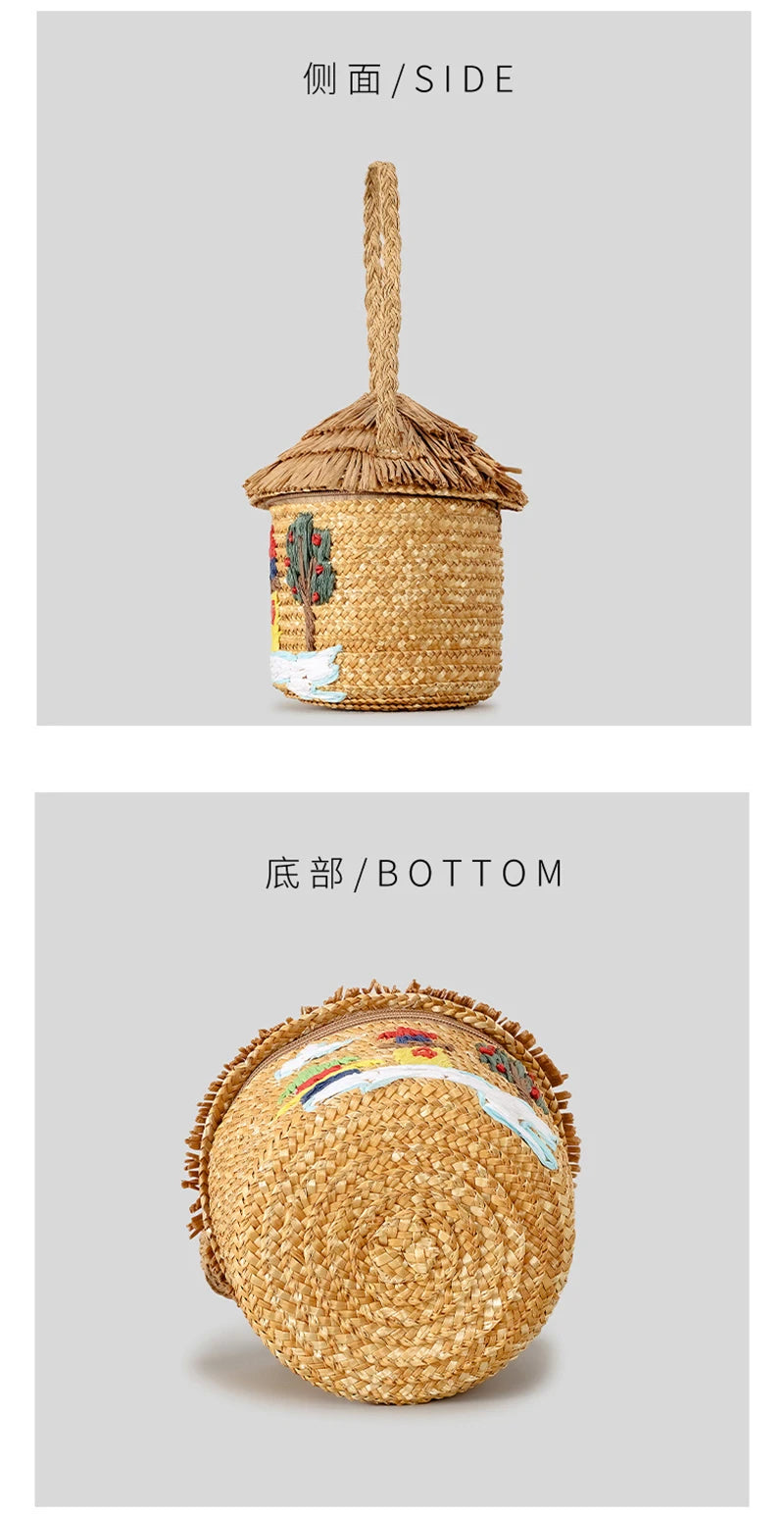 Handmade Paper Woven Cottage Handbags