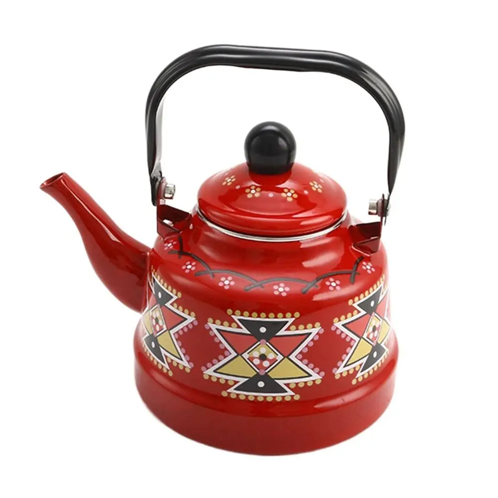Enamel Tea Kettle 1.1L, 17L or 2.5L Stove Top Tea Pot No Whistling