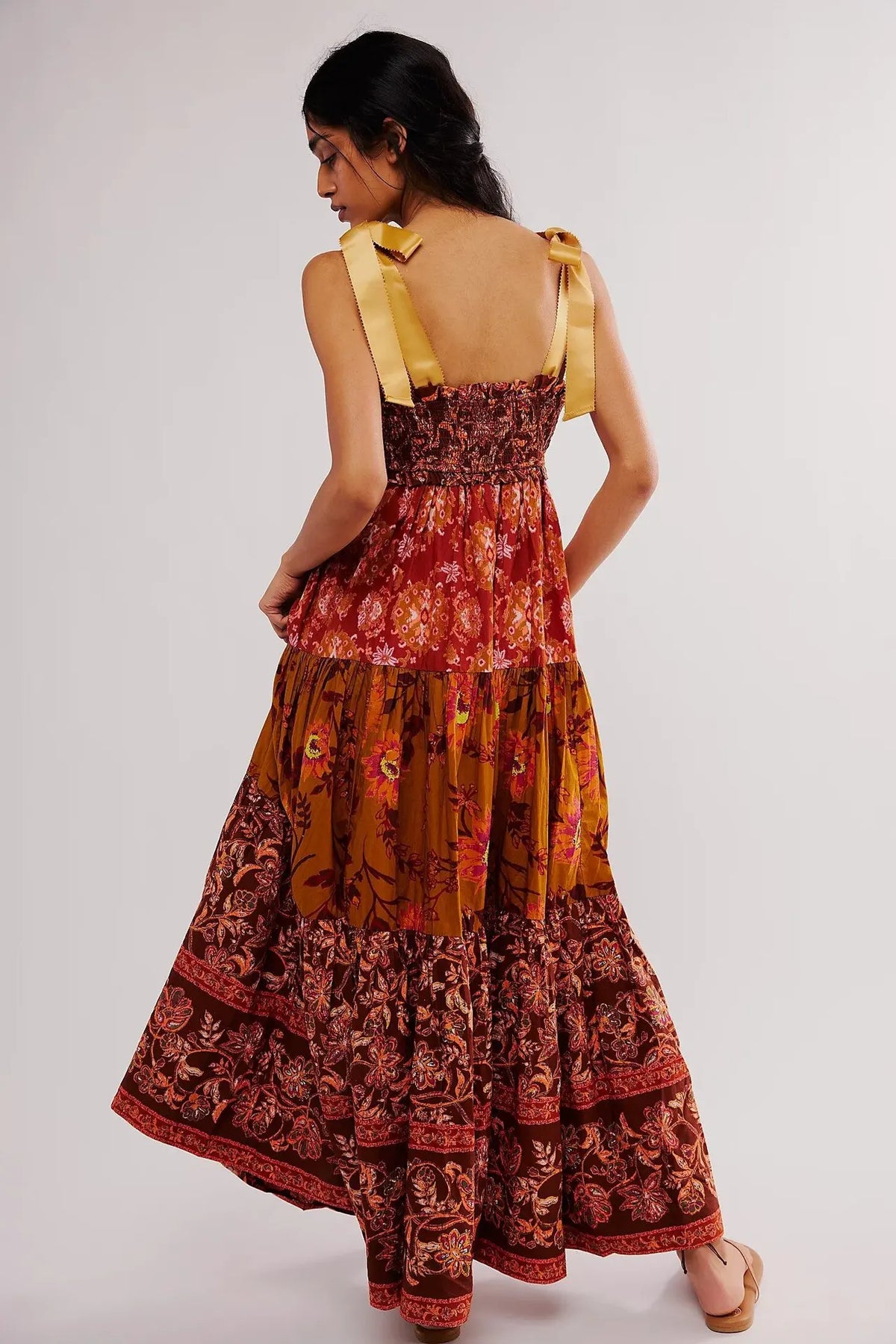 Ari's Boho Maxi Dresses 9 Colours Vintage Floral Print Summer Dress