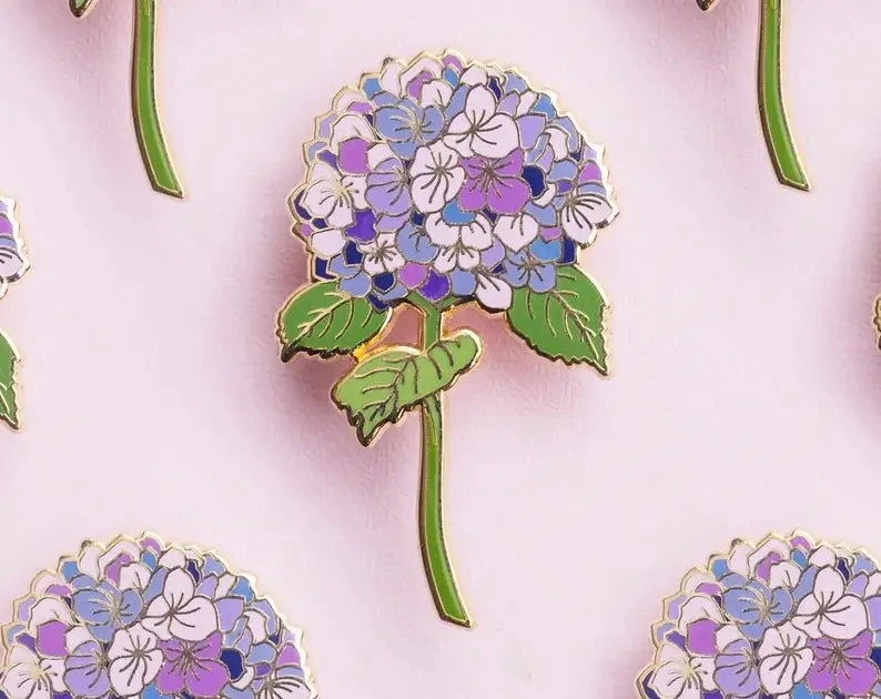 Wildflower Botanical Enamel Pins Badges