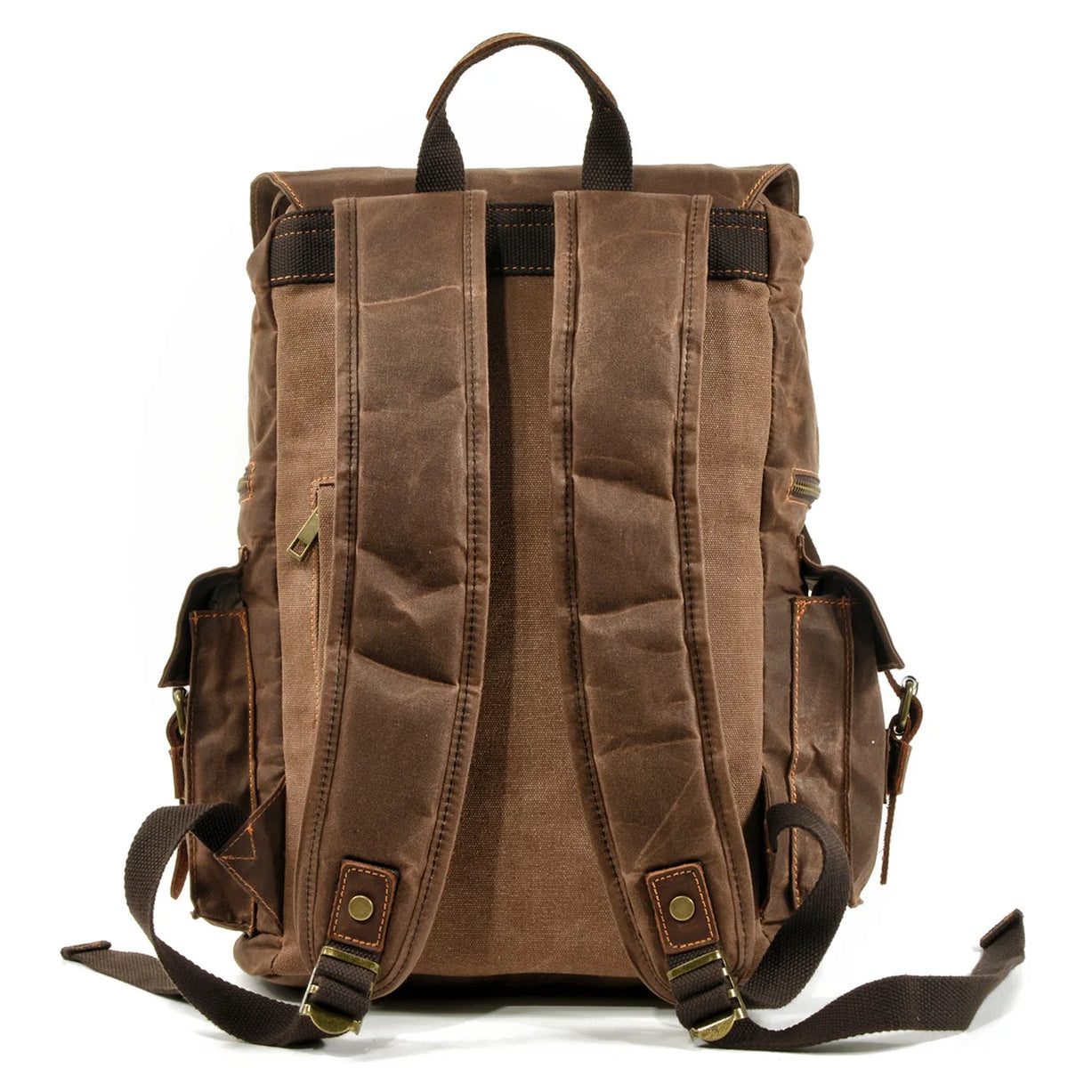 Indiana's Vintage Leather Canvas Backpack