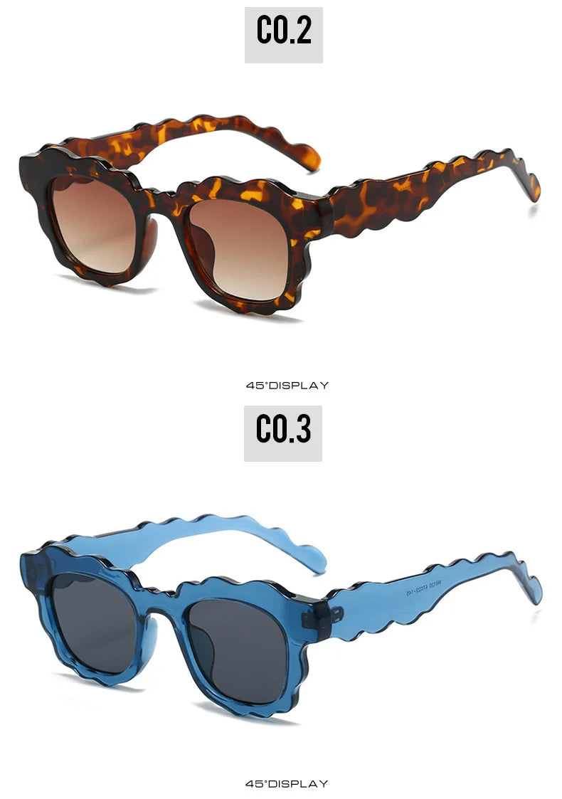 Lucy's Square Jelly Sunglasses Gradient Shades UV400