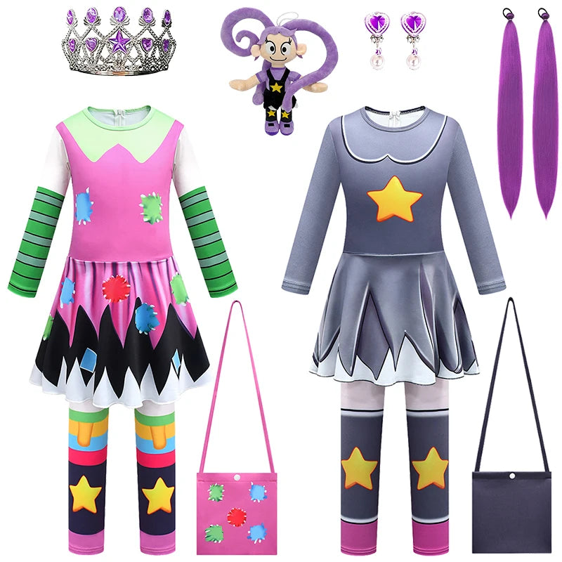 Adventure Game Bobi Time Lily Kids Clothes Halloween Cosplay Book Week Costumes Pretend Play