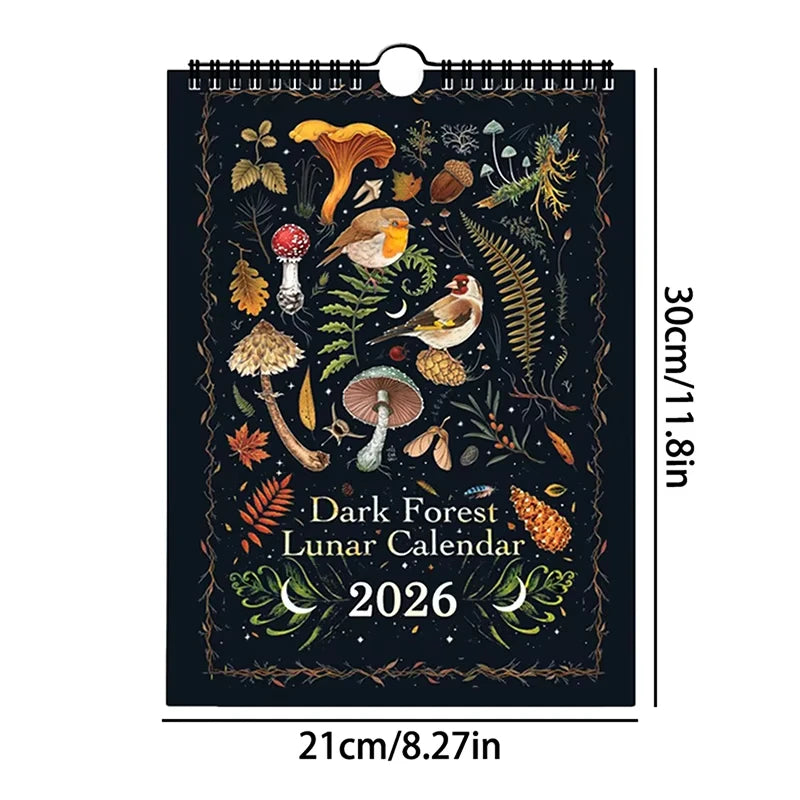 2026 Dark Forest Lunar Wall Calendar