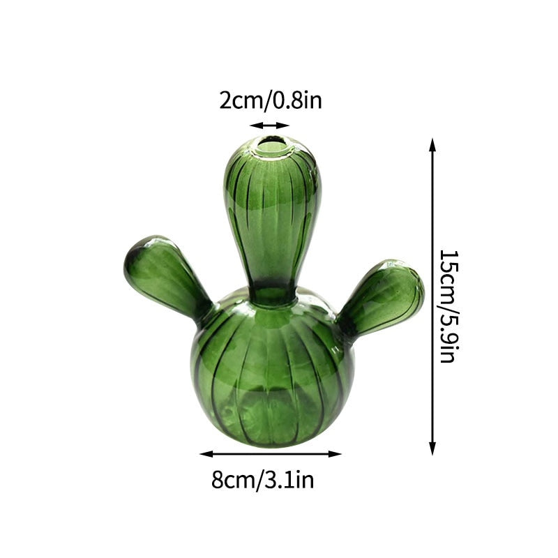 Cactus Glass Vase Hydroponics Plant Vase