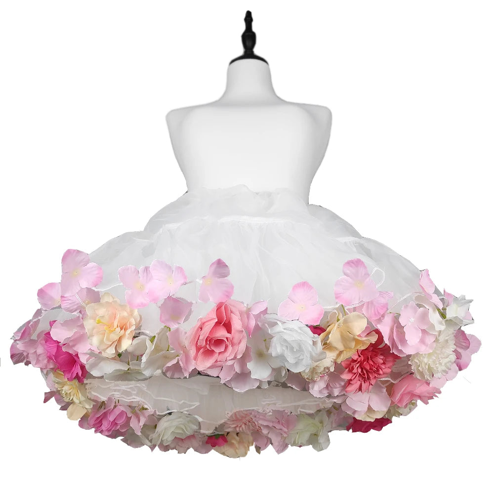 Handmade Flower Bomb Lolita Petticoat Skirt