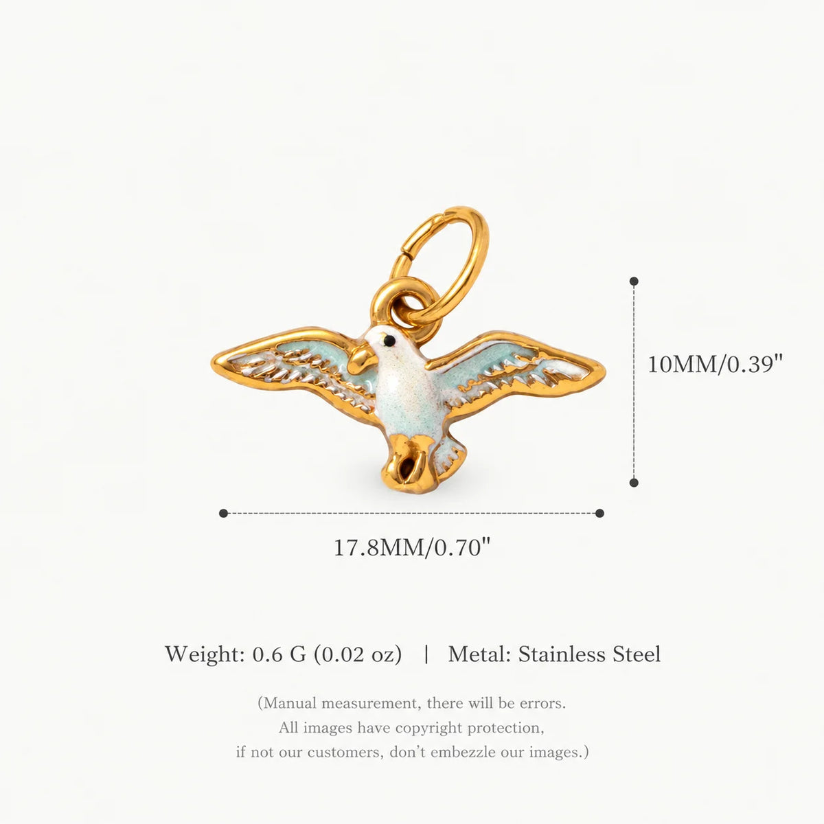 Enamel Bird Pendant Charms Necklace Bracelet DIY Jewellery Making Findings
