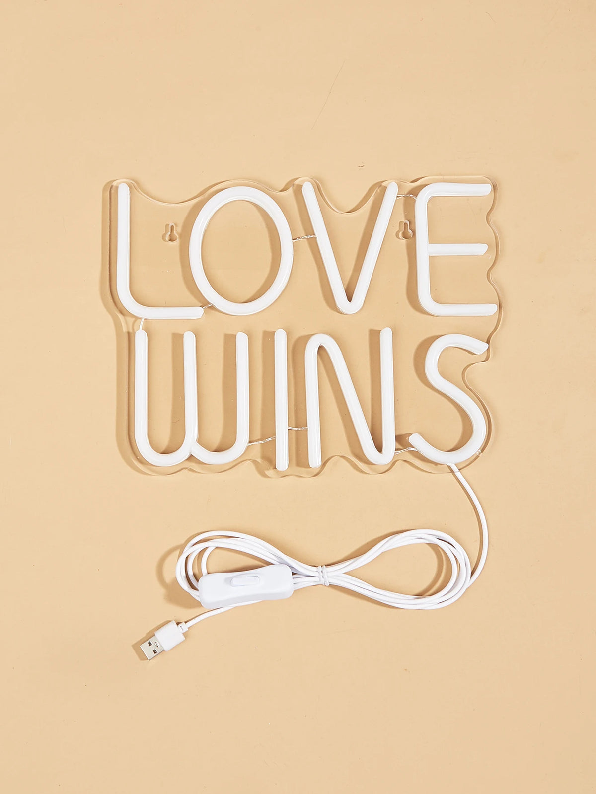 LED Neon Sign LOVE WINS USB Night Light Wall Art Decor Lamp