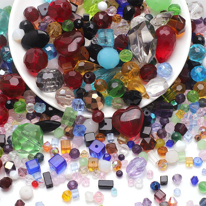 45g Mixed Glass Beads for Jewellery Making DIY Bracelet Necklace