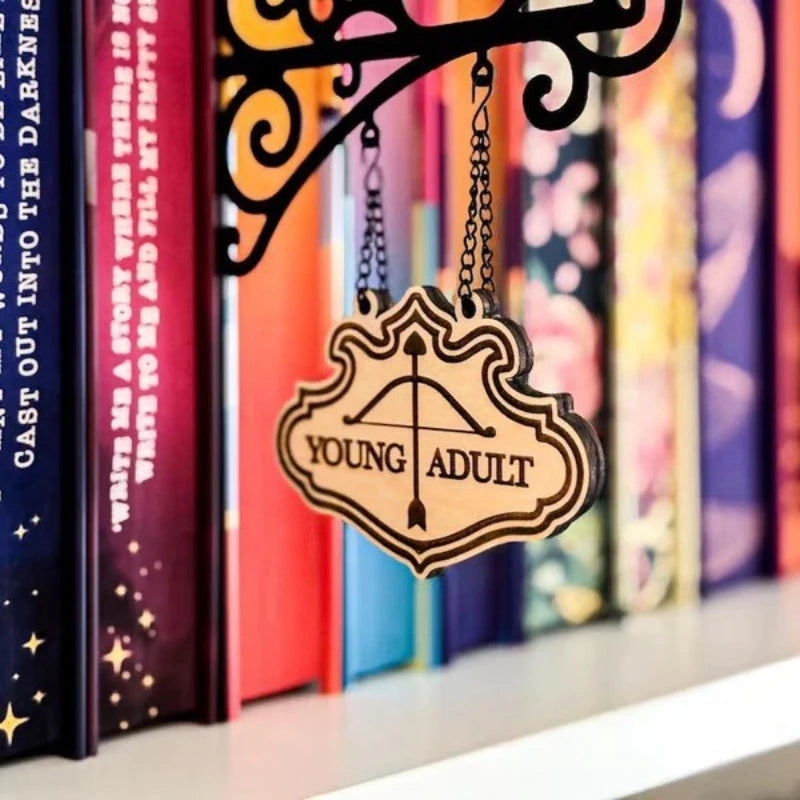 Bookshelf Decor Literary Hangable Signs Gifts for Book Lovers